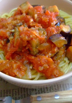 こんなに簡単☆トマトとなすのパスタ-レシピのメイン写真
