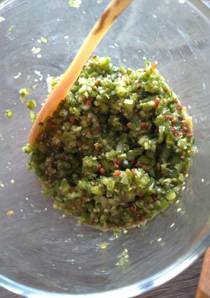 にんじんの茎の食べるドレッシング-レシピのメイン写真