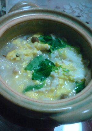 鶏ささみとしめじと三つ葉の雑炊-レシピのメイン写真