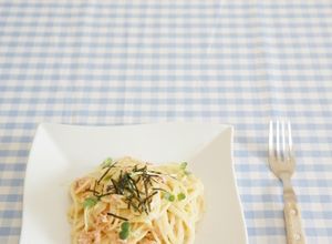 鮭フレーク♪和風サーモンクリームパスタ♪-レシピのメイン写真