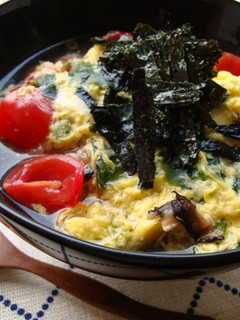 トマト入り♡玄米おこげdeスープ飯 -レシピのメイン写真