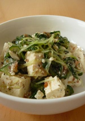 豆腐のオリーブオイルと梅のサラダ-レシピのメイン写真