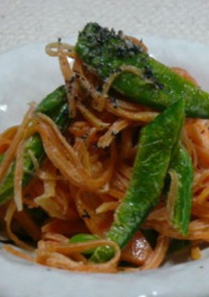 スナップえんどうとにんじんのサラダ-レシピのメイン写真
