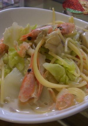 豆乳で作るヘルシースープパスタ-レシピのメイン写真