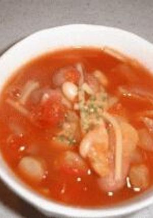 お豆入りトマトスープ-レシピのメイン写真