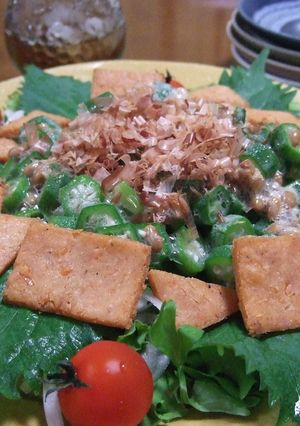 海老チップスと納豆のサラダ-レシピのメイン写真