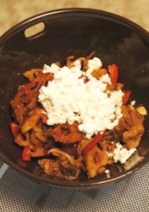 きのことれんこんの味噌＆カッテージチーズ-レシピのメイン写真
