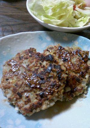 根菜たっぷり・つくねハンバーグ-レシピのメイン写真