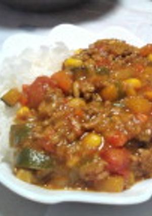 夏野菜た～っぷりのドライカレー-レシピのメイン写真