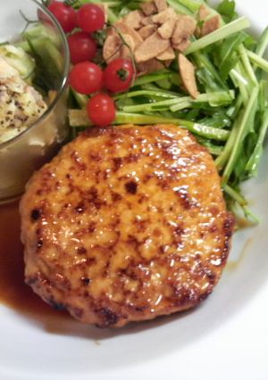 ♡筍シャキシャキ　つくねハンバーグ♡-レシピのメイン写真