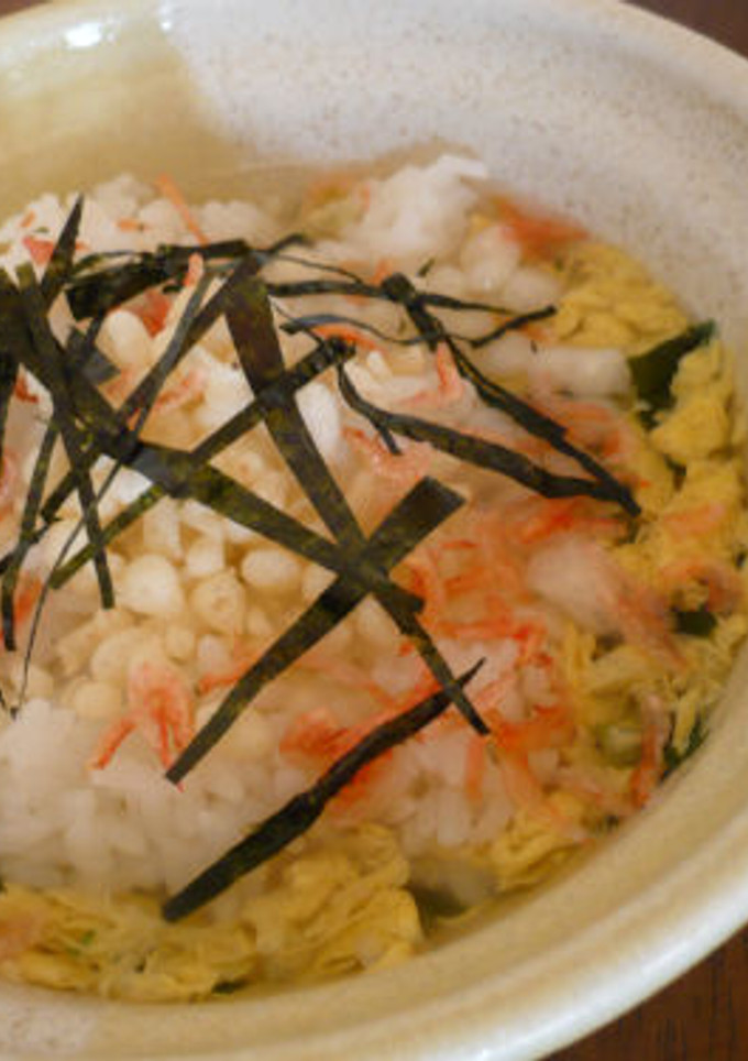 あげ玉と桜えびのスープ飯-レシピのメイン写真