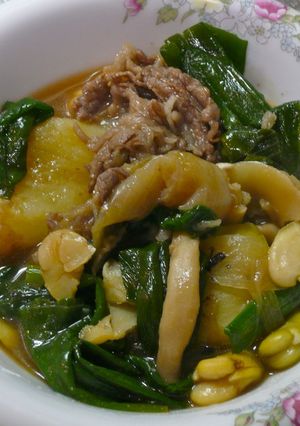 空豆と新玉ねぎの肉じゃが-レシピのメイン写真