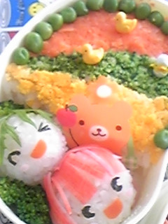 カラフルキャラ弁(ご飯の方)-レシピのメイン写真