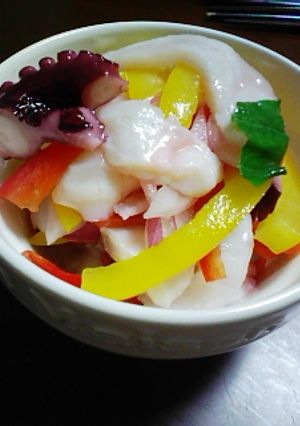 夏にぴったり★魚介のセビッチェ風-レシピのメイン写真