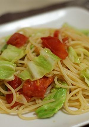 春キャベツとトマトのさっぱりパスタ-レシピのメイン写真