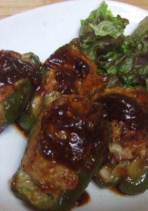 簡単☆焼肉のタレでピーマンの肉詰め♪-レシピのメイン写真