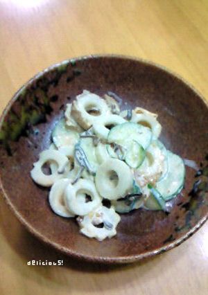 ちくわときゅうりの塩昆布キムチマヨ和え-レシピのメイン写真