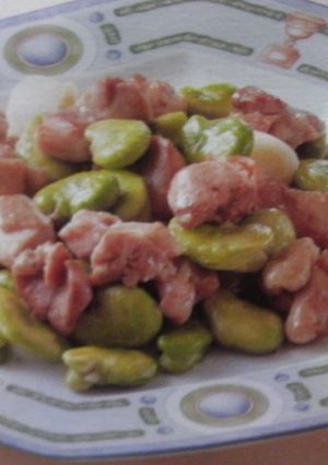 そら豆と鶏肉の炒めもの-レシピのメイン写真
