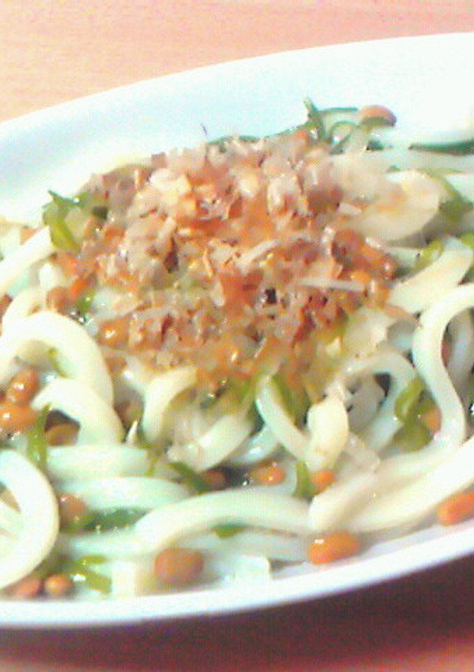めかぶ納豆のとろとろうどん♪-レシピのメイン写真