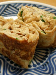 油揚げと小ねぎ入り卵焼き お弁当のおかず-レシピのメイン写真