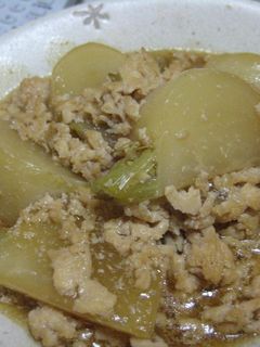 カブと鶏挽肉の煮物-レシピのメイン写真