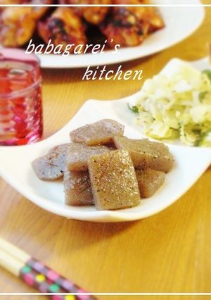 ヘルシーおつまみ！ピリ辛こんにゃく　-レシピのメイン写真