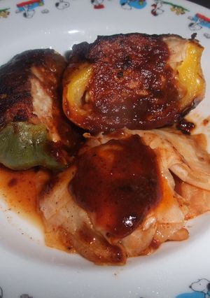 鶏ミンチでピーマン肉詰め♪-レシピのメイン写真