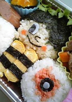 キャラ弁★ゲゲゲの鬼太郎＆目玉親父-レシピのメイン写真