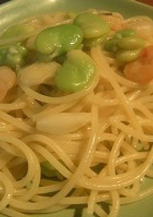 そら豆と小海老のアーリオオーリオ-レシピのメイン写真