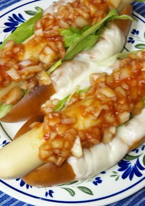魚肉ソーセージdeチリドッグ-レシピのメイン写真