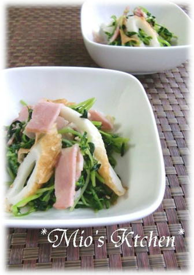 ✿豆苗と竹輪のさっと炒め✿-レシピのメイン写真