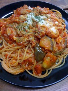 茄子とベーコンのトマトパスタ-レシピのメイン写真