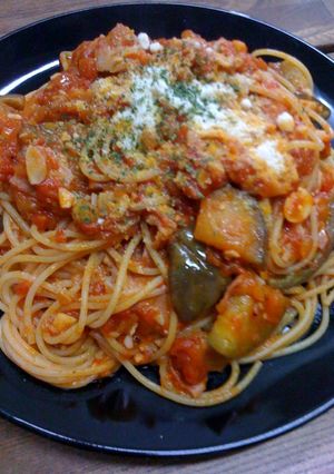 茄子とベーコンのトマトパスタ-レシピのメイン写真