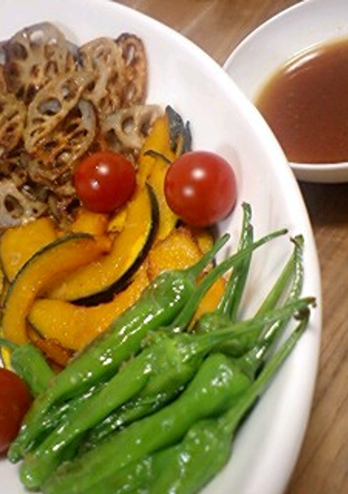 れんこん＆かぼちゃ＆しし唐素揚げ☆-レシピのメイン写真