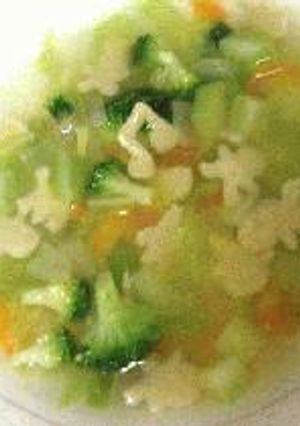 型抜きパスタ入り野菜スープ-レシピのメイン写真