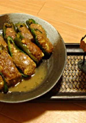 ピーマンの熟成チーズ入り肉詰め-レシピのメイン写真