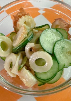 【簡単副菜】きゅうりとちくわの酢味噌和え-レシピのメイン写真