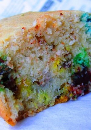 カラフル水玉♪かわいいチョコバナナケーキ-レシピのメイン写真