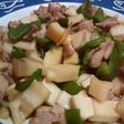 竹の子(筍)と鶏肉とピーマンの炒め物