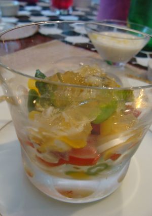 旬の野菜とホタテの和風ジュレ添え-レシピのメイン写真