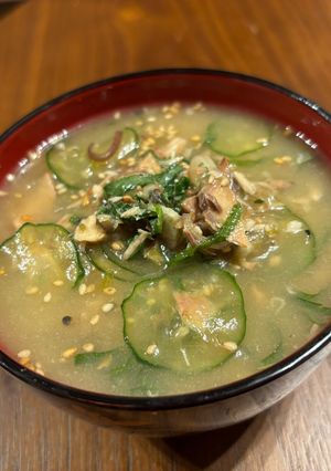 味噌鯖缶の冷や汁-レシピのメイン写真