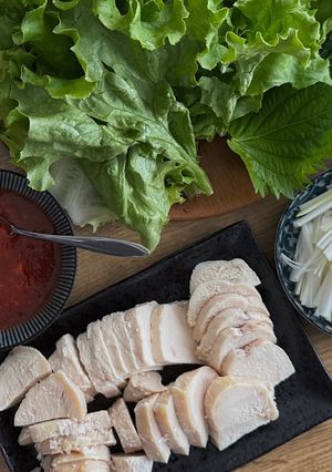鶏むね肉のポッサム-レシピのメイン写真