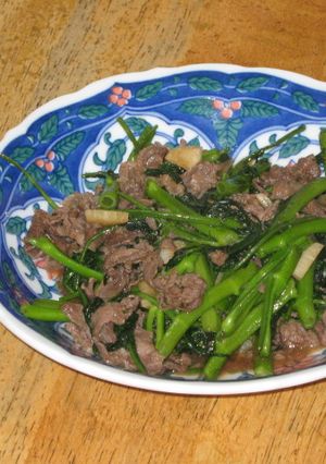 空芯菜の牛肉オイスター炒め-レシピのメイン写真
