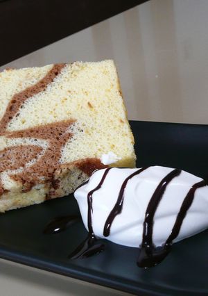 ふんわりしっとり　マーブルチョコシフォン-レシピのメイン写真
