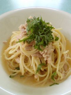 簡単!青じそ&ツナの冷製パスタ-レシピのメイン写真