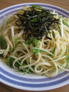 シャキシャキ水菜の明太子スパゲティ-レシピのメイン写真