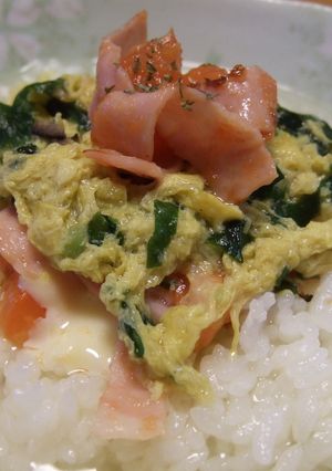 ベーコンとまチーズでイタリア～ンスープ飯-レシピのメイン写真