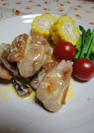 鶏もも肉のソテー☆カルボナーラ風ソース-レシピのメイン写真