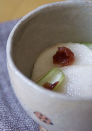 かぶと梅の漬物　鶏がら合わせだし-レシピのメイン写真