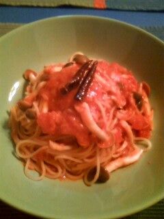 ツナ&キノコのトマトソーススパゲティー☆-レシピのメイン写真